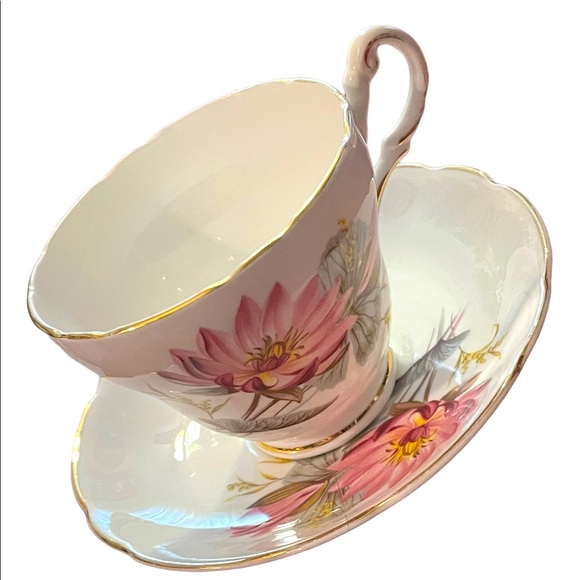 Vintage Regency tea cup & saucer pink flower floral fine china - Picture 1 of 6